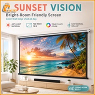 Skrin Projektor Projector Screen 3D 4K LCD Layar Projector Screen Screen Projector Wall Anti Light P