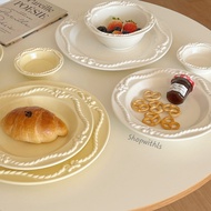 BELLE SERIES /Aesthetic Korean Plate/Cup & Saucer Vintage Korean Plate/Decoration Plate/Display Plat