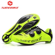 2023 new sidebike road cycling shoes men racing carbon shoes road bike self-locking bicycle sneakers high quality yellow color