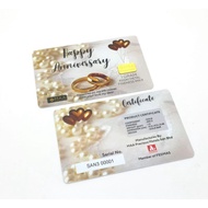 Gold Bar 999.9 1G MAA Design Latest Happy Anniversary (Slot In)