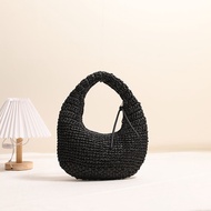 Free shipping Modern Solid Color Handheld Straw Bag Trending New Fringe Tote for Women Stylish Woven