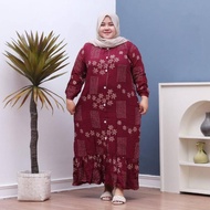 dress andin motif bunga gamis bahan rayon premium pakaian muslim