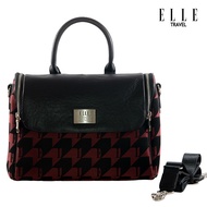 Elle Travel Dido Collection กระเป๋าสะพายข้างสำหรับสตรี Houndstooth Jacquard And Leather  #83450