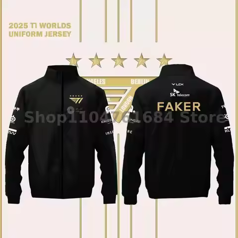 T1 2025 World Championship Lol Esports Club Champion Five Star Limited Edition Team Jacket Faker Fan