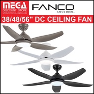 FANCO 38/48/56" GALAXY-5 DC CEILING FAN WITH REMOTE &amp; LIGHT