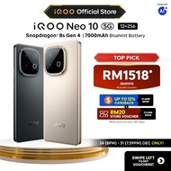 [Online Promo] iQOO Neo 10 5G 24*GB+256GB SDM 8sGen4+Q1, 7000mAh 120W, 1.5k 144Hz, 7K VC Cooling, NF