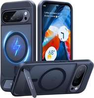 Torras Magnetic & Stand สำหรับ Pixel 9 Pro XL Case CLEAR Fit สำหรับ MagSafe 12ft MIL-grade DROP Pro