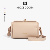 MOSSDOOM Tas Wanita Bexley Bag Tas Kotak Elegan Tas Selempang Desain Kunci Warna Solid
