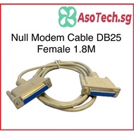 Null Modem Cable DB25 Female To DB25 Female 1.8M