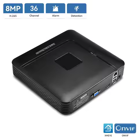 Hamrolte H.265 CCTV NVR 36CH /16CH/10CH 4K Mini Network Video Recorder IE Cloud Face Detection Surve