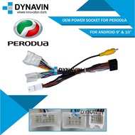 Dynavin Car Stereo Power Harness Socket Perodua For Android Player 9"/10