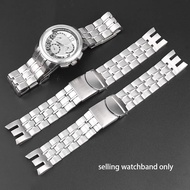 ☍21mm Watchband For Swatch Steel Strap Cold Light YRS403 YRS412 YRS402 Stainless Steel Bracelet U✥