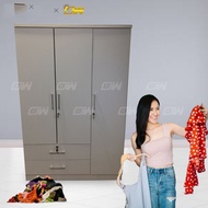 May 3 Door Wardrobe / Swing Door Cabinet / Cloth Storage Cabinet / Almari Kayu / Almari Baju H1760 W1200 D400MM