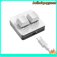 Custom Mini Keyboard 2 Key RGB Macro OSU Keypad Programmable Mechanical Keyboard for Gaming Working,