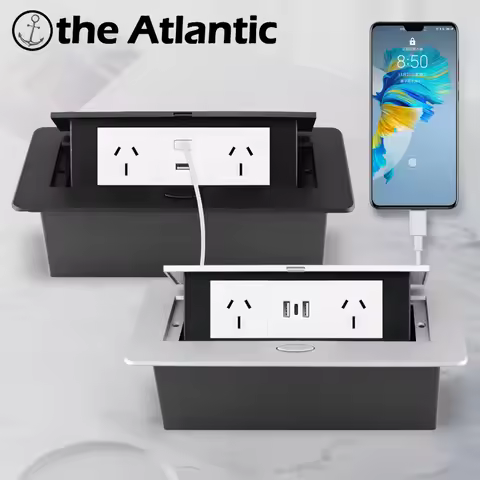 15A Australia Socket Pop Up Desktop Socket Table Outlet With USB Type C Ports 15A Electrical Sockets