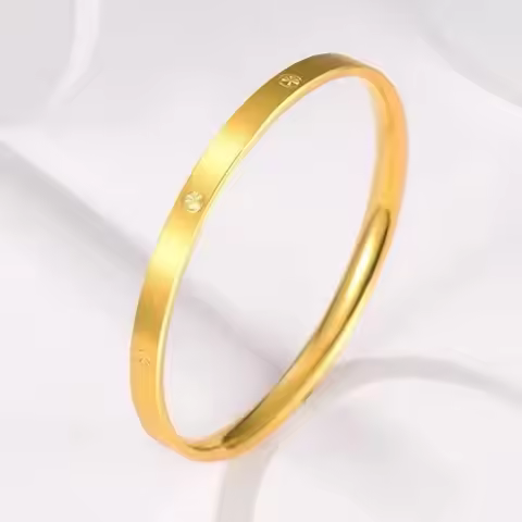 Trend Real 18k Gold Bangles for Woman High-quality Luxury AU750 Bangles Party Banquet Fine Jewelry 1