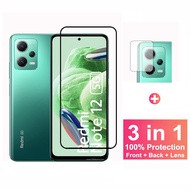 Xiaomi Redmi Note 12 Screen Protector Tempered Glass 3 in 1 For Xiaomi Redmi Note 12 12S 11 11S Pro Plus 4G 5G High Quality Full Coverage Glass Film &amp; Camera Lens Glass Protector