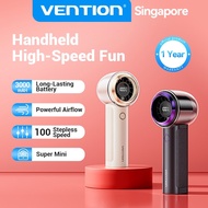 Vention Handheld Fan Portable Fan 100 Level Speed Mini Fan Adjustable Metal Body Digital Display Han