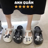 [Free picture attached as pictured] cross Sandal Super Light Thick Sole comes with sticker set SMALL