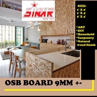 SINAR OSB Board 9mm Wood Texture Papan Panel Dinding Deco DIY Art Oriented Strand Board Headboard Table top