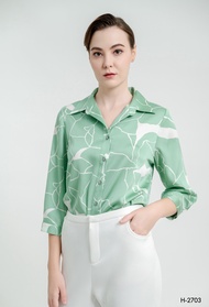 MIKIKO Shirt MI-H2703 ชีฟอง โดบี้ แขนยาว IGPU25-8