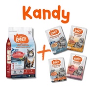 Kandy อาหารเม็ด + อาหารเปียก แคนดี้ Holistic Grain Free เน้นการบำรุงขนและผิวหนัง สำหรับแมว ทุกช่วงวั