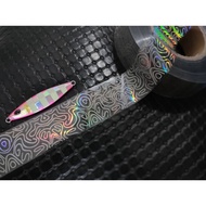 HOT STAMPING FOIL HOLOGRAPHIC FOIL/ TRANSPARENT HOLOGRAM FOIL HOLOGRAM WAVE MOTIF 4 Cm x 5 Meters