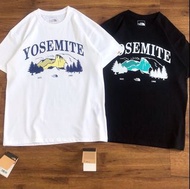 外國預訂 2色選 the north face 山系拼色森林 graphic logo tee 短褲