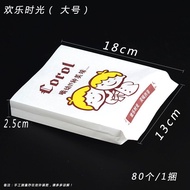 【#防油笑脸纸袋薯条汉堡油炸小吃打包袋] Custom-Made Oil-Proof Smiley Face Paper Bag French Fries Burger Fried Snacks Gr