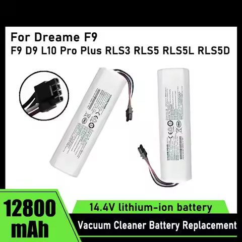 14.4V 12800mAh Li-Ion Replacement Battery for Dreame D9 F9 L10, D9 Pro, D9 MAX, D10 Plus, D10s, L10s