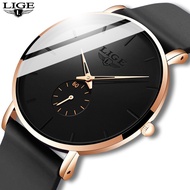 {Aishang watch industry}LIGE นาฬิกาแฟชั่นใหม่สำหรับผู้ชายนาฬิกาแบรนด์หรูกันน้ำเรียบง่ายบางเฉียบนาฬิกานาฬิกาผู้ชายนาฬิกาควอตซ์ Relogio Masculino