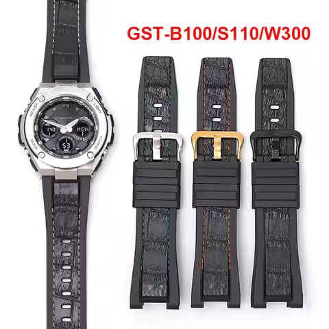 Strap for Casio G-Shock G-Steel GST-B100 GST-W300 GST-W110 GST-S110 Replacement Men Sport Waterproof
