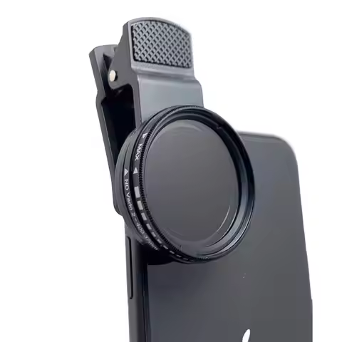 2 IN 1 Lens Universal Clip 37mm 52mm Mobile Phone Lens Super Wide Angle ND 2-400 Adjustable Density 