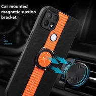 For OPPO A15 R17 FIND X3 X5 X6 Pro X7 Ultra A15s Phone Case Litchi pattern Dermatoglyph Soft Back Cover With Ring