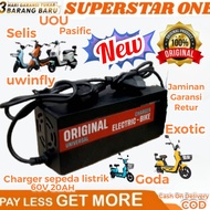 Charger baterai aki 60V 20AH sepeda listrik charger