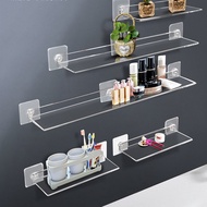 Acrylic Shelf Wall-Mounted Partition Organic Glass Wall-Mounted Punching-Free Laminate Bathroom Kitchen Storage Shelf