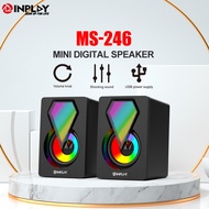 Inplay MS246 Colorful Mini Speaker 3D Surround Shocking Bass Boost Compatibile For Pc/Laptop/Psp