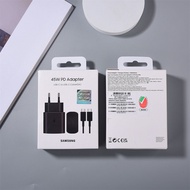 Samsung 45W PD Charger Super Fast Charging Power Adapter 5A Type C Cable For Galaxy S25 S24 S23 S22