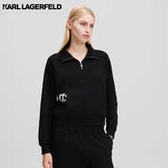 KARL LAGERFELD - IKON PEAK-A-BOO ZIP UP