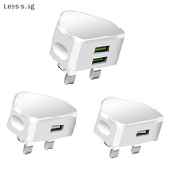 Readystock UK Plug Single USB Double USB Adapter Mains USB Adaptor Wall Charger Travel Wall Charger Travel Charging Cable SG