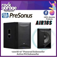 PreSonus AIR18s 1200W 18" Powered Subwoofer Active PA Subwoofer (AIR 18S / AIR-18S)