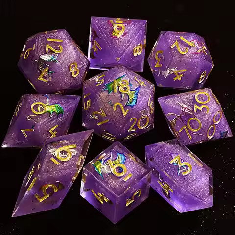 9 Polyhedral Resin Sets of Dice DnD Wyverns vs Dragons