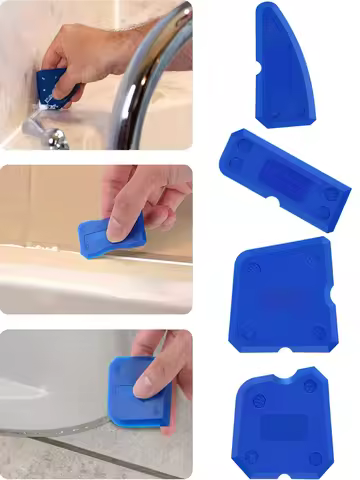 4 Pcs Silicone Glass Cement Scraper Sealant Grout Remover Tool Silicone Caulking Tool Versatile Home
