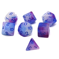 7pcs Set Luminous DND Dice Set Polyhedral Table Game Dice Role-Playing RPG Dice With Box
