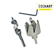 2Pcs Heavy Duty Wood Door Lock Installation Hole Saw Kit Carpenter Drilling Tools Drill Set 54mm 22m