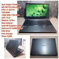 Acer Aspire Timeline  M5-581TG (slim type)CPU: i7-3517U