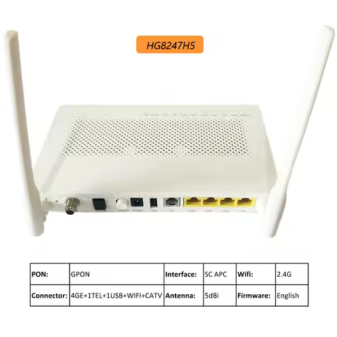 HG8240H HS8546V5 HS8145V5 EG8145V5 HG8247H5 Gpon Ont ONU FTTH Modem, 4GE CATV SC APC UPC WIFI Router