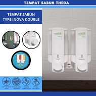 350ML Liquid Soap Dispenser 2 Tubes Soap Shampoo Dispenser Keylock 2IN1 Double Liquid Soap Dispenser
