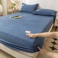 135x200cm Solid color milk velvet bed sheet1.35x2Winter fleece mattress protector for Simmons mattre