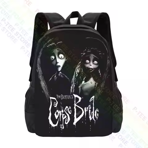 Tim Burtons Corpse Bride Bride And GroomBackpack Large Capacity School Clothes Backpacks